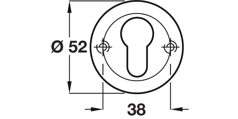 Space Escutcheons Pro Cyl 304 PSSS
