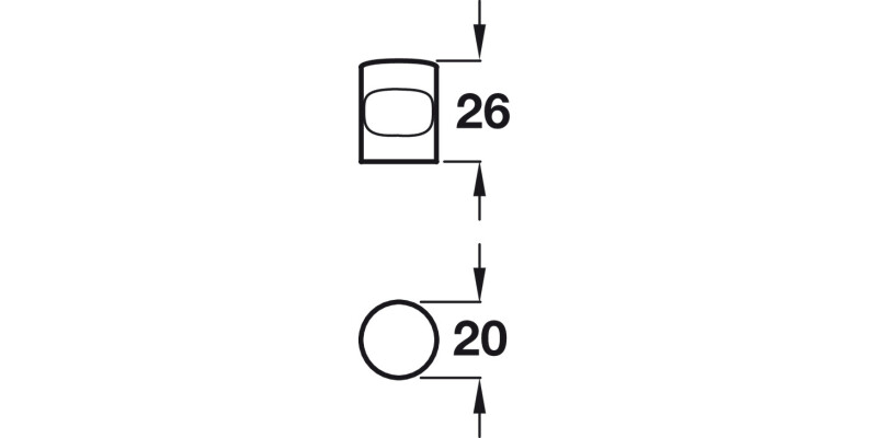 Orson Knob Alu AA D20x26mm