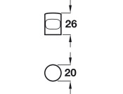 Orson Knob Alu AA D20x26mm