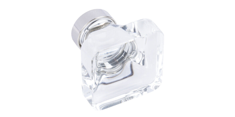 Glacio Knob Zinc/Gls Clr/Nkl D35x33mm