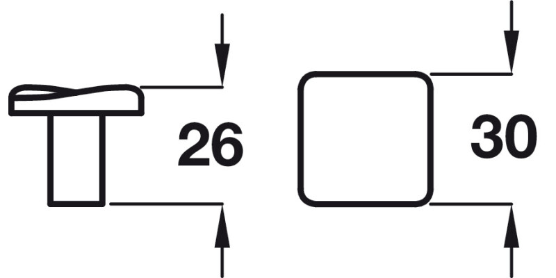 Lyle Knob ZA Pol Chrome 30x26mm