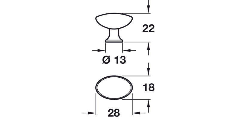 Pearl Knob Sat Nickel 28x18x22mm