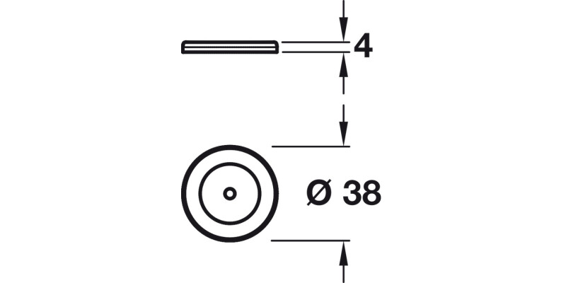Metropolis Backplate 303 SSS D38mm