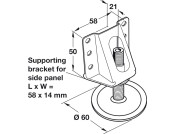 Partition Adj w Brkt 200kg Galv St