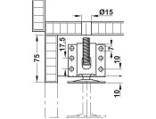 Partition Adj w Brkt 200kg Galv St