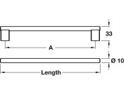 Graf 2 Bar Hdl Alu Brass 160mm cc
