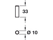 Graf 2 Cyl Knob Alu Inox D10x33mm