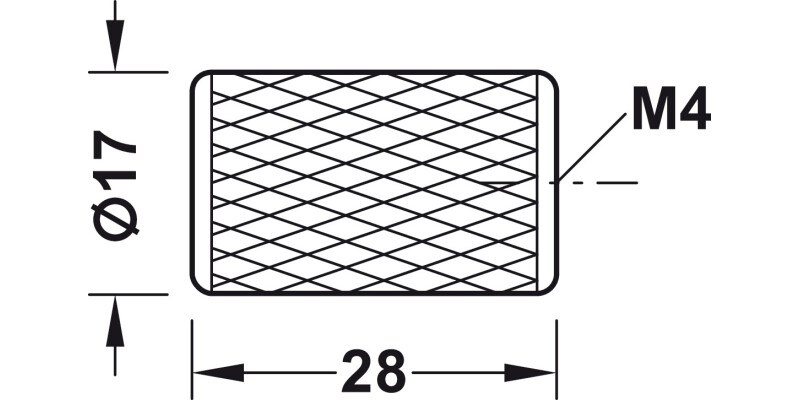 Graf Knob ZA Pol Chrome D17x28mm